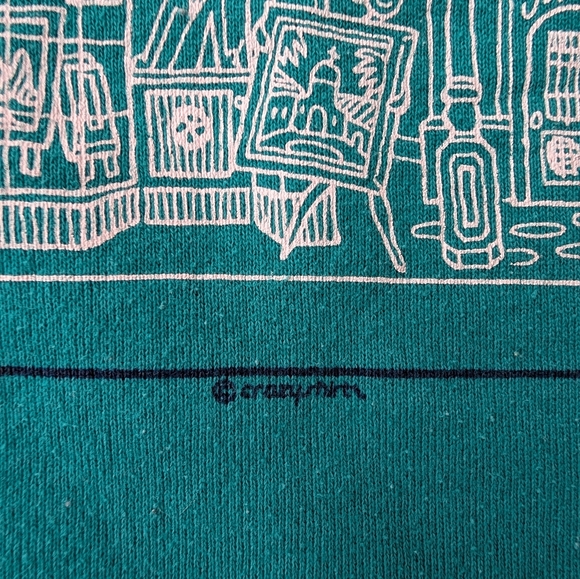 Vintage Crazy shirts Carmel By The Sea Green All over Graphic Sweatshirt Medium - Picture 11 of 15